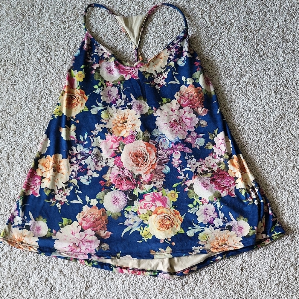 Floral Suede Tank